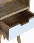 Small White Mango Wood Bedside Table