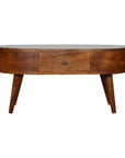 Chestnut Rounded Coffee Table