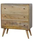 Kinn Mango Wood Chest of Drawers in Oak