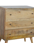 Kinn Mango Wood Chest of Drawers in Oak