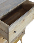 Kinn Mango Wood Chest of Drawers in Oak