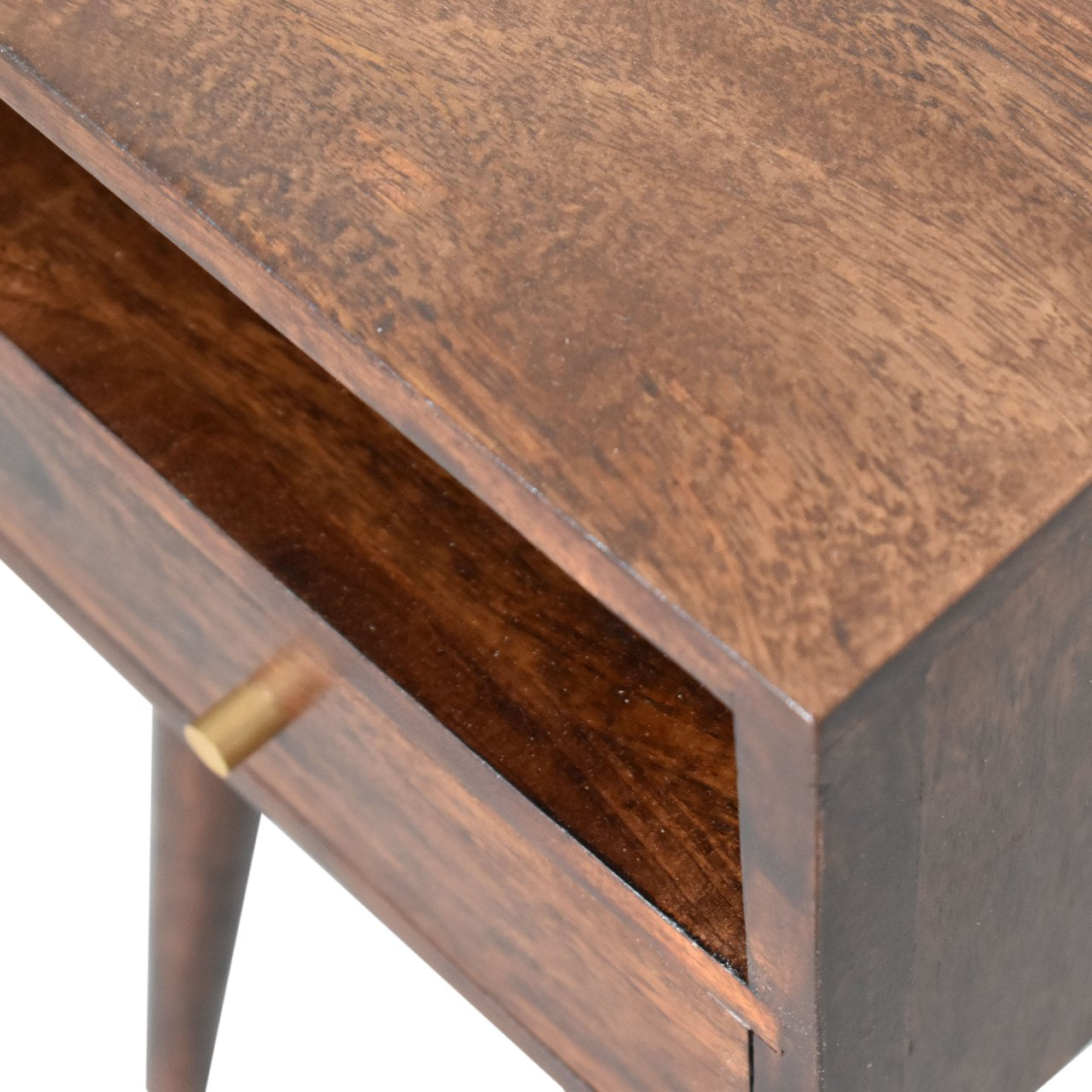 Narrow Walnut Bedside Table