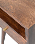 Narrow Walnut Bedside Table