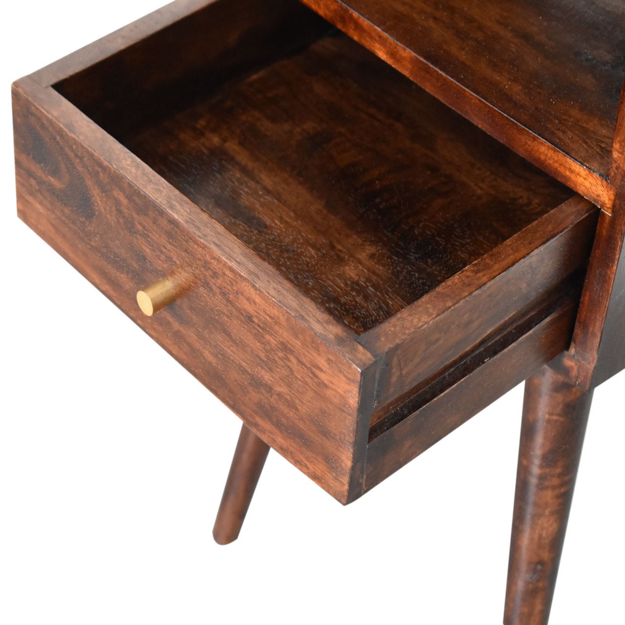 Narrow Walnut Bedside Table