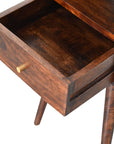 Narrow Walnut Bedside Table