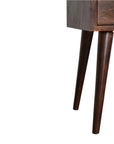 Narrow Walnut Bedside Table