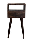 Narrow Walnut Bedside Table