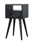 Small Ash Black Bedside Table