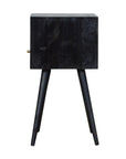 Small Ash Black Bedside Table