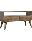 Modern Mango Wood TV Unit with Double Drawer