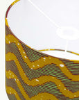 Mustard Yellow and Lime Waves African Lampshade - Tropikala