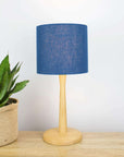 Petrol Blue Linen Lampshade - Tropikala