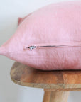 Rose Pink Linen Cushion Cover - Tropikala