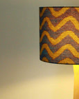 Teal and Yellow Waves African Lampshade - Tropikala