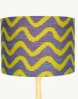 Teal and Yellow Waves African Lampshade - Tropikala