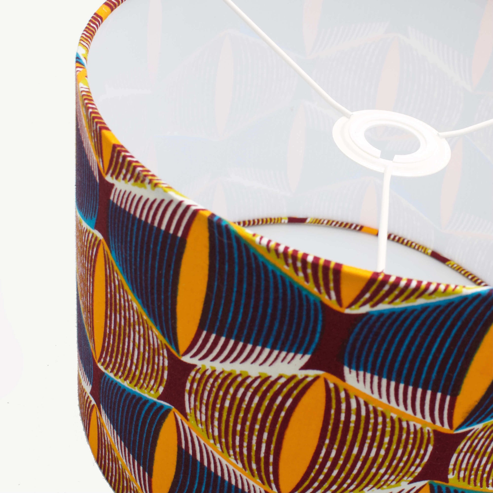 Yellow and Blue Eyes African Lampshade - Tropikala