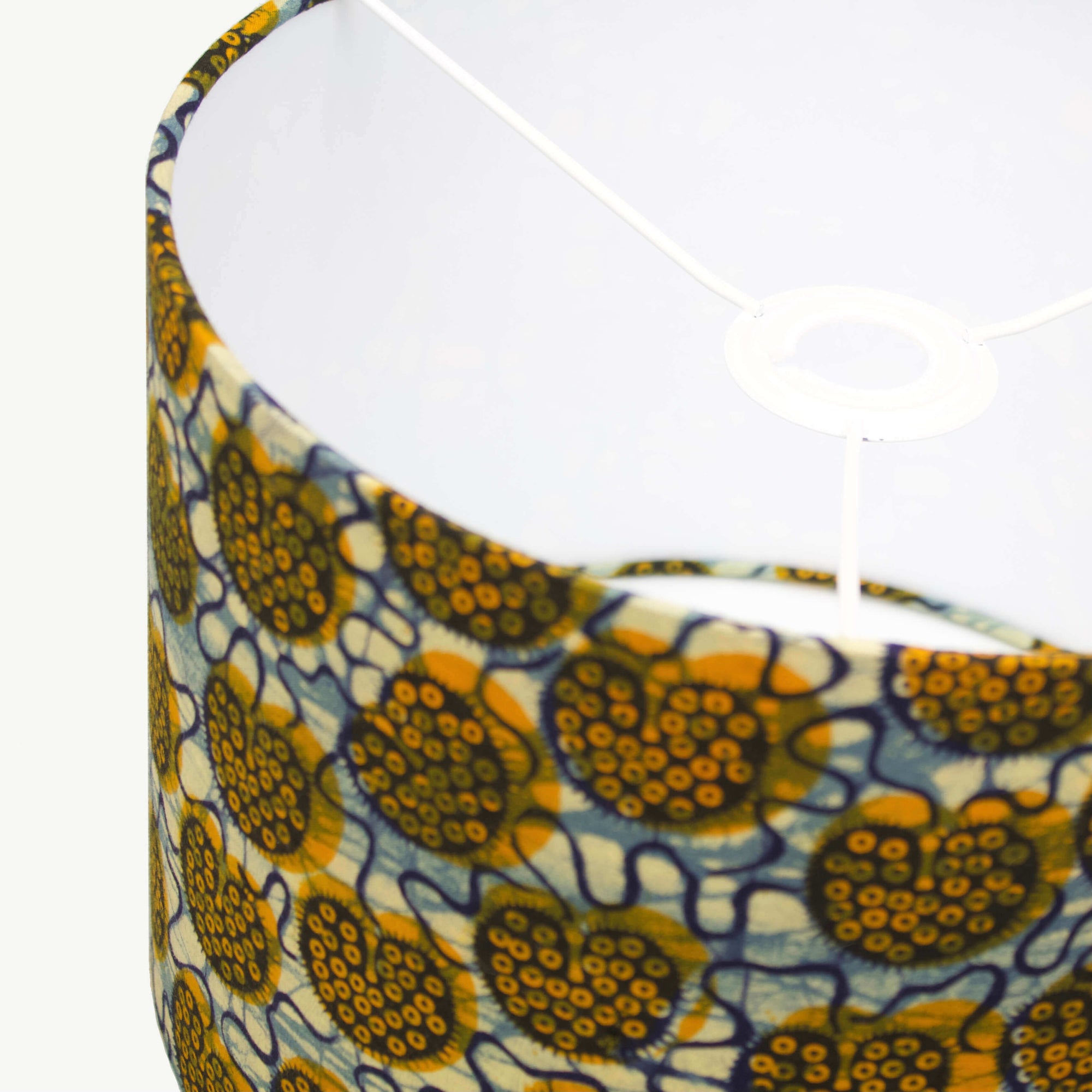 Yellow and Cream Shells African Lampshade - Tropikala