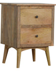 Mango Wood Bedside Table in Oak Finish