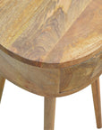 Oslo Oak Circular Bedside Table