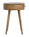 Oslo Oak Circular Bedside Table