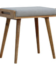 Jaya Grey Tweed Mango Wood Stool