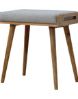 Jaya Grey Tweed Mango Wood Stool