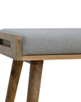 Jaya Grey Tweed Mango Wood Stool