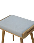 Jaya Grey Tweed Mango Wood Stool