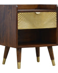 Manila Gold Bedside Table Single Drawer