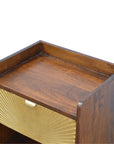 Manila Gold Bedside Table Single Drawer