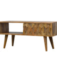 Pineapple Mango Wood Sliding TV Unit