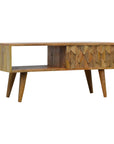 Pineapple Mango Wood Sliding TV Unit