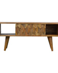 Pineapple Mango Wood Sliding TV Unit