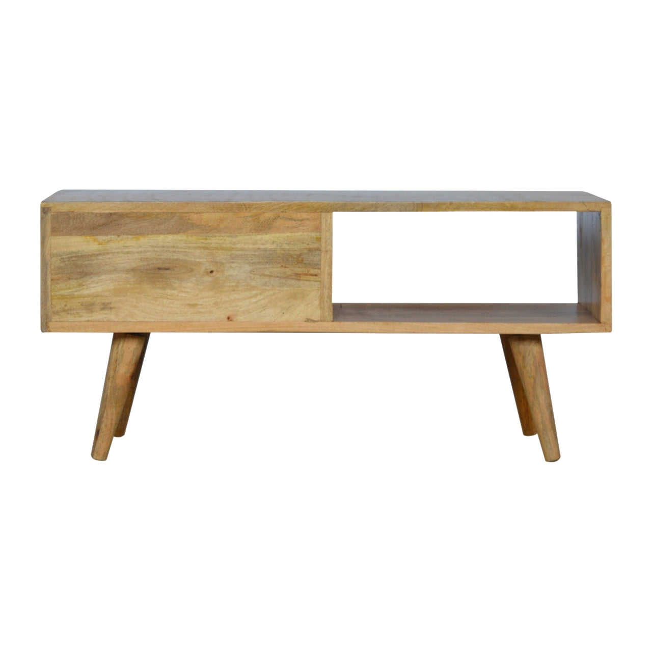 Pineapple Mango Wood Sliding TV Unit