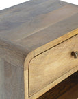 Floating Curve Open Slot Bedside Table