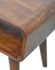 Aruba Mango Wood Bedside Table in Chestnut