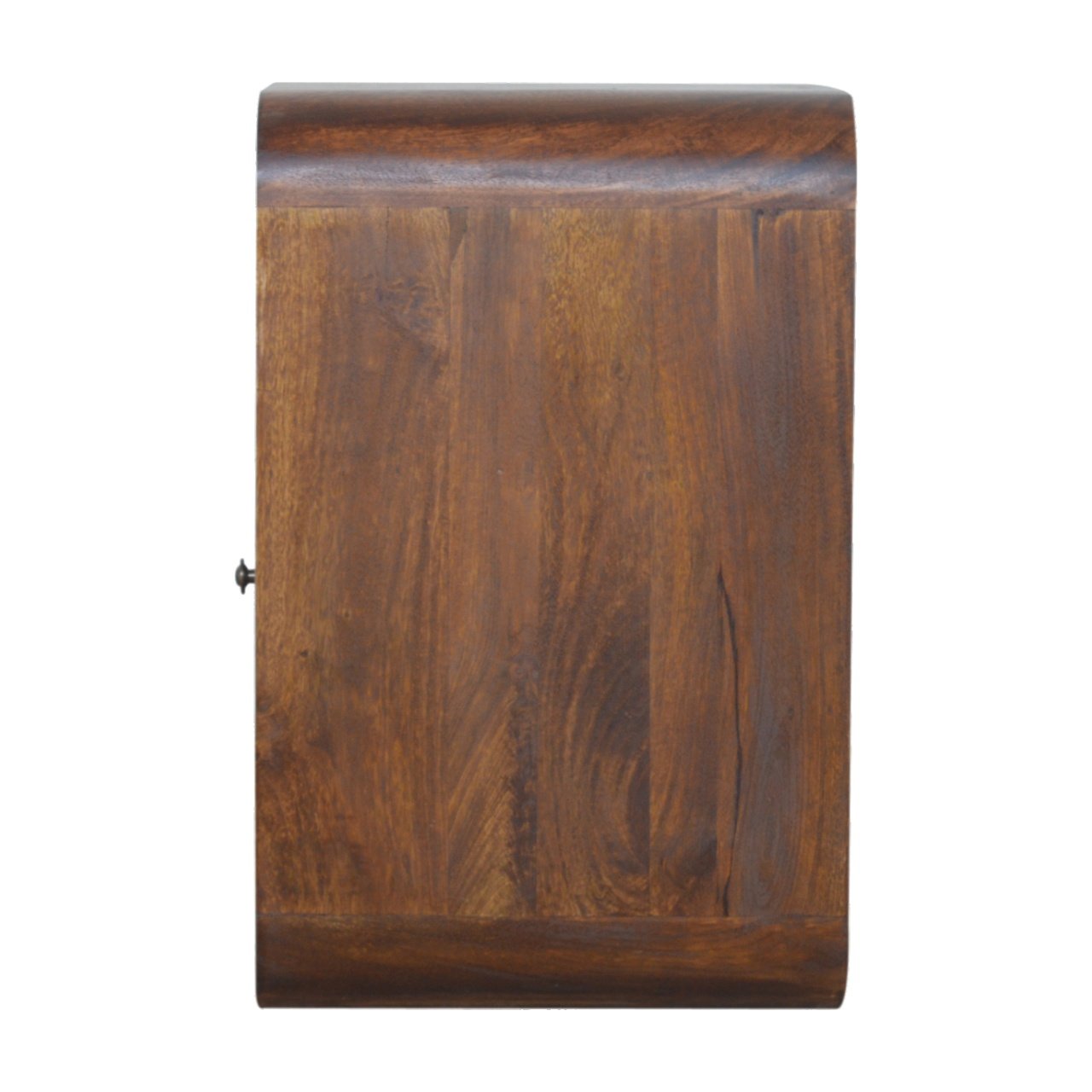 Modern Chestnut Curve Bedside Table