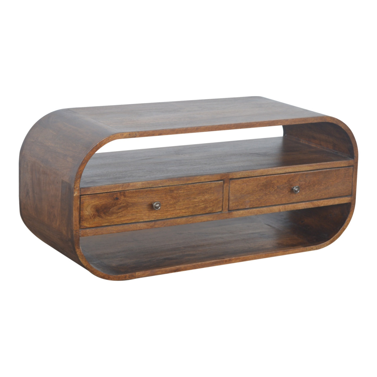 Puerto Mango Wood TV Unit in Chestnut