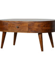 Chestnut Rounded Coffee Table