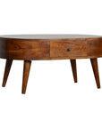 Chestnut Rounded Coffee Table