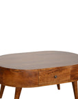 Chestnut Rounded Coffee Table