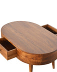 Chestnut Rounded Coffee Table